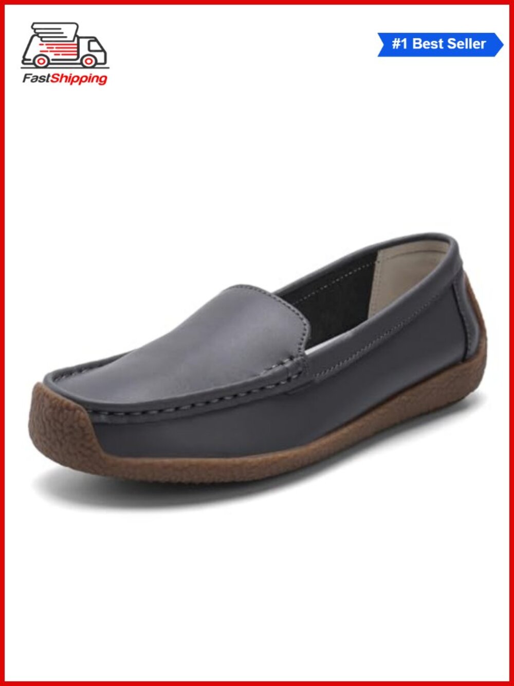 Comfortable Lightweight Microfiber Leather Loafers Slip-Ons Driving Mocs